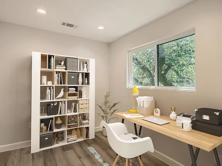 Office 2. This image shows a virtually furnished space. This space comes unfurnished.
