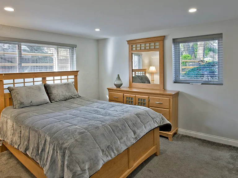 Main view of bedroom. Linens, pillows, etc provided