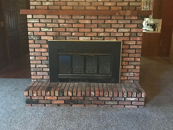 Huge brick fireplace 