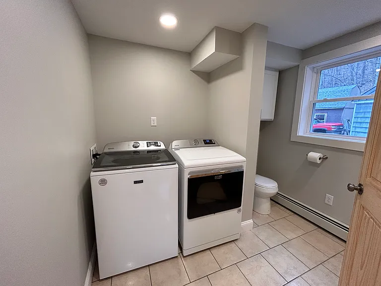 First floor half bath with laundry