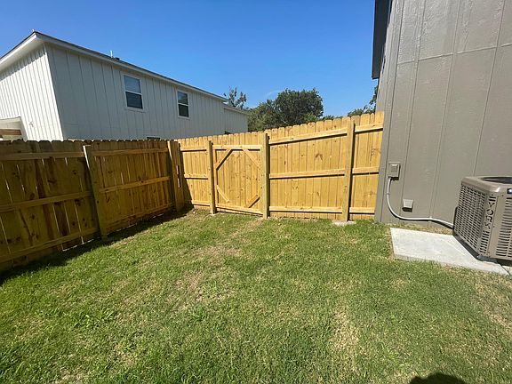 Fully fenced backyard