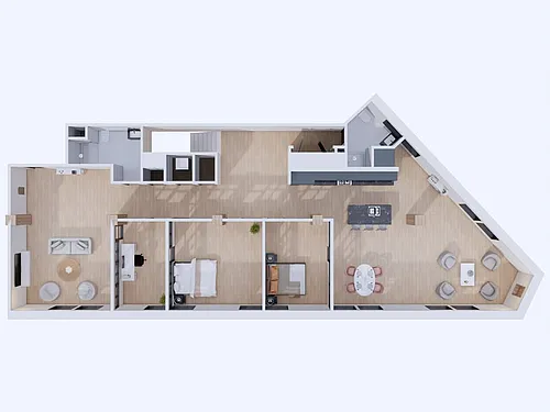 Floor plan 2 Bed Penthouse