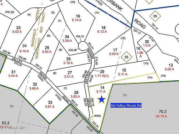 564 Valley Woods Rd Tax Map