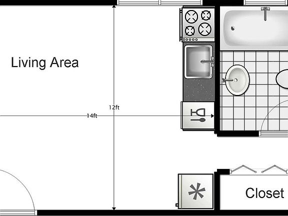 2nd image of 350 W 55th St APT 4K