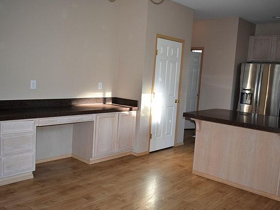 kitchen with built-in desk