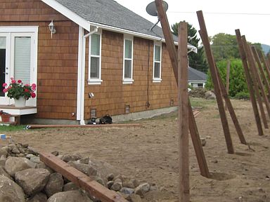 Property surveyed, excavated & 6' custom fence.