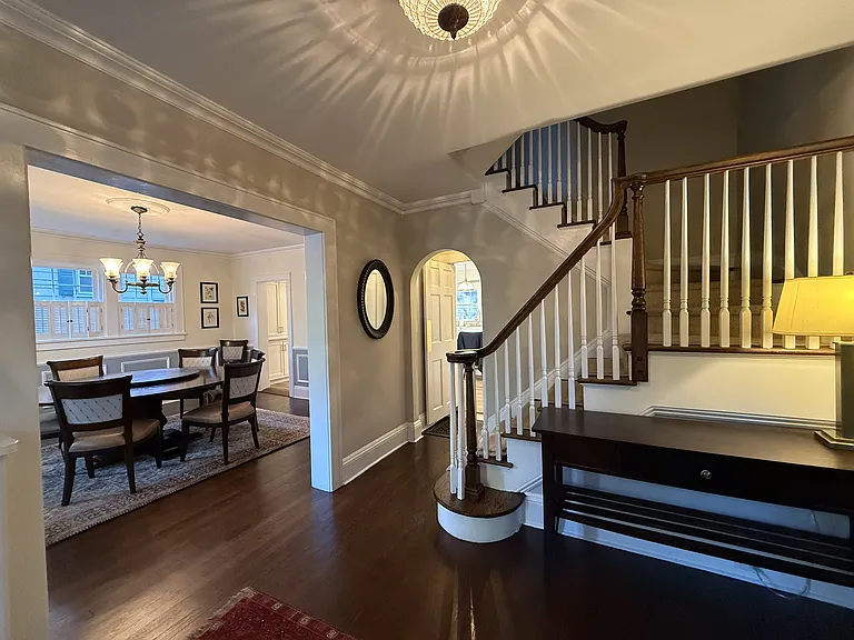 Dining room adjacent to foyer