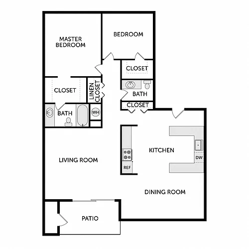 Floor plan 2 Bed 2 Bath