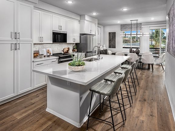 Kitchen in the Residence 3 floorplan at Cielo in San Marcos, CA.