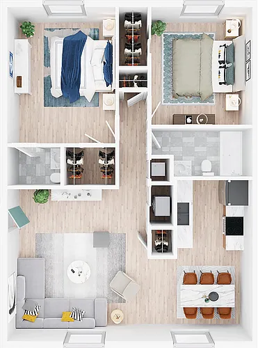 Floor plan 2 Bedrooms