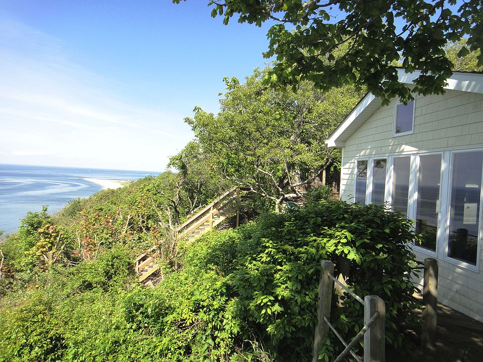 Bluff home with stairs to Private Beach