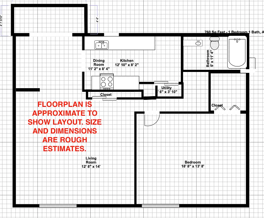 1 bed, 870 sqft, $1,350 — Photo 2