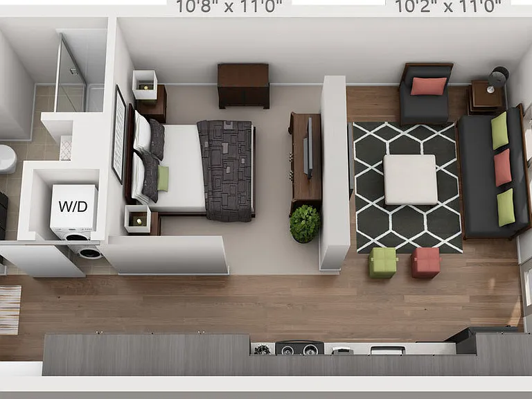 Muse - S4 - 1 Beds - 1 Baths - 587 Sq. ft.