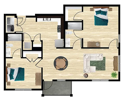 Floor plan 2 Bedroom