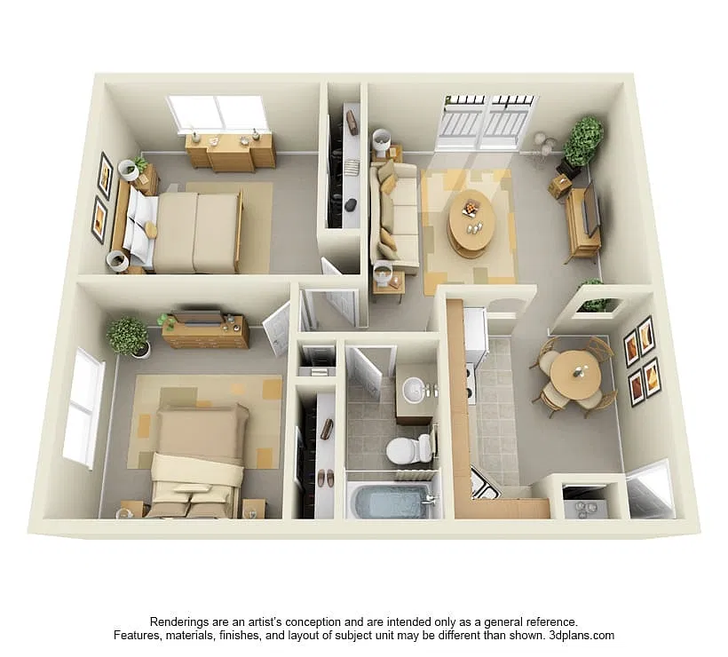 Floor plan 2 Bedroom