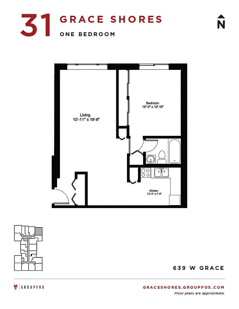 Floor plan One Bedroom