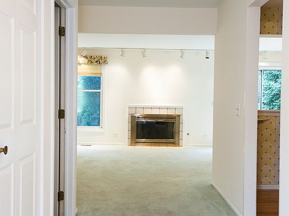 Looking in to living room from large foyer
