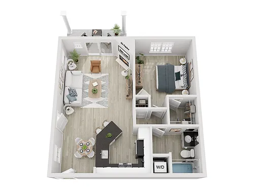 Floor plan 1X1 A
