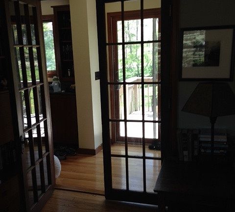 french doors/backyard