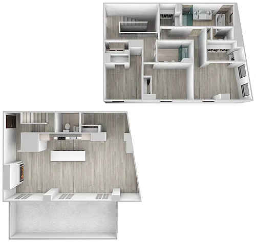 Floor plan 1318 N. Lake Shore Dr. (3BR/2.5BA)