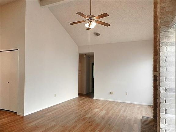 High ceilings lend an open feel to this living room.