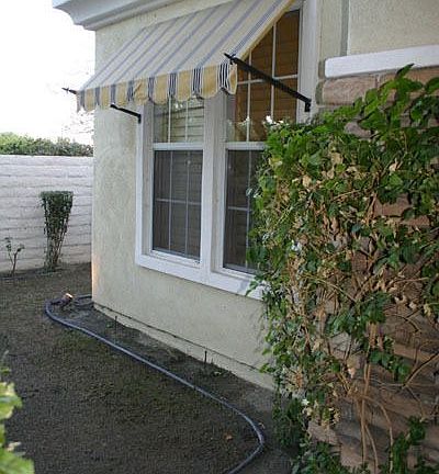 Decorative touches throughout ike these awnings