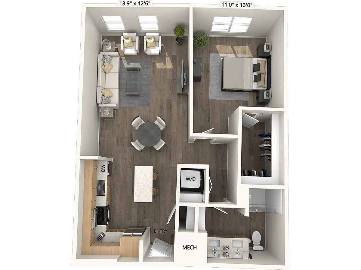 Floor plan A9-856sf-FinishIII