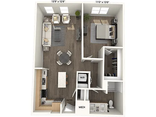 Floor plan A9-856sf-FinishIII