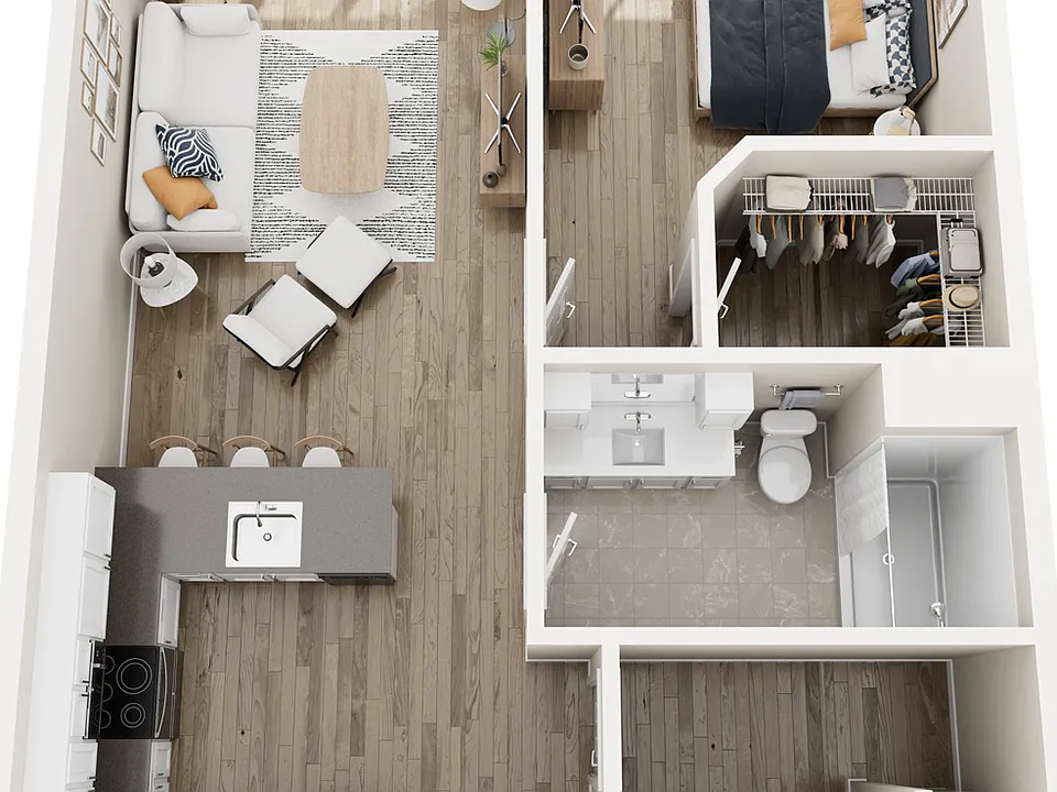 One Bedroom w/ Balcony