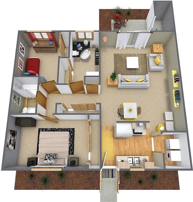 Floor plan 3 Bed 1 Bath Flat
