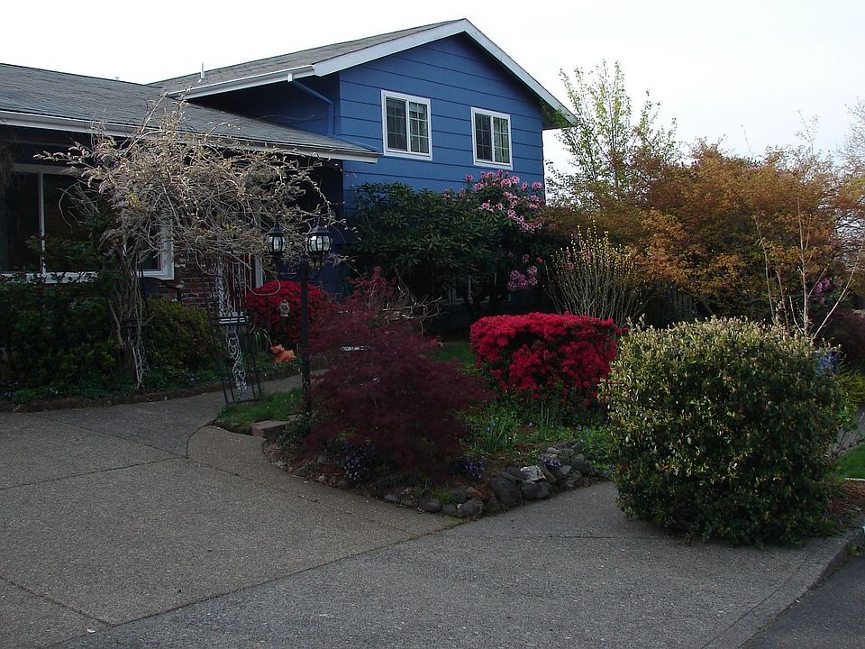 NW of the house