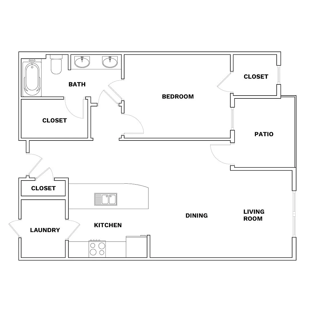 Floor plan D-1B1B C/D & 1 unit of DM-1B1B C/D AVR