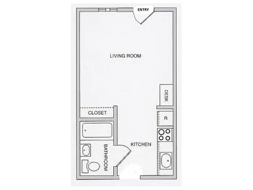 Floor plan 1st Floor - Studio