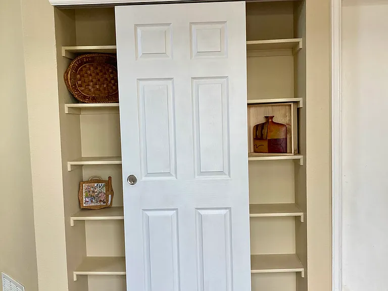 Kitchen pantry with two sliding doors