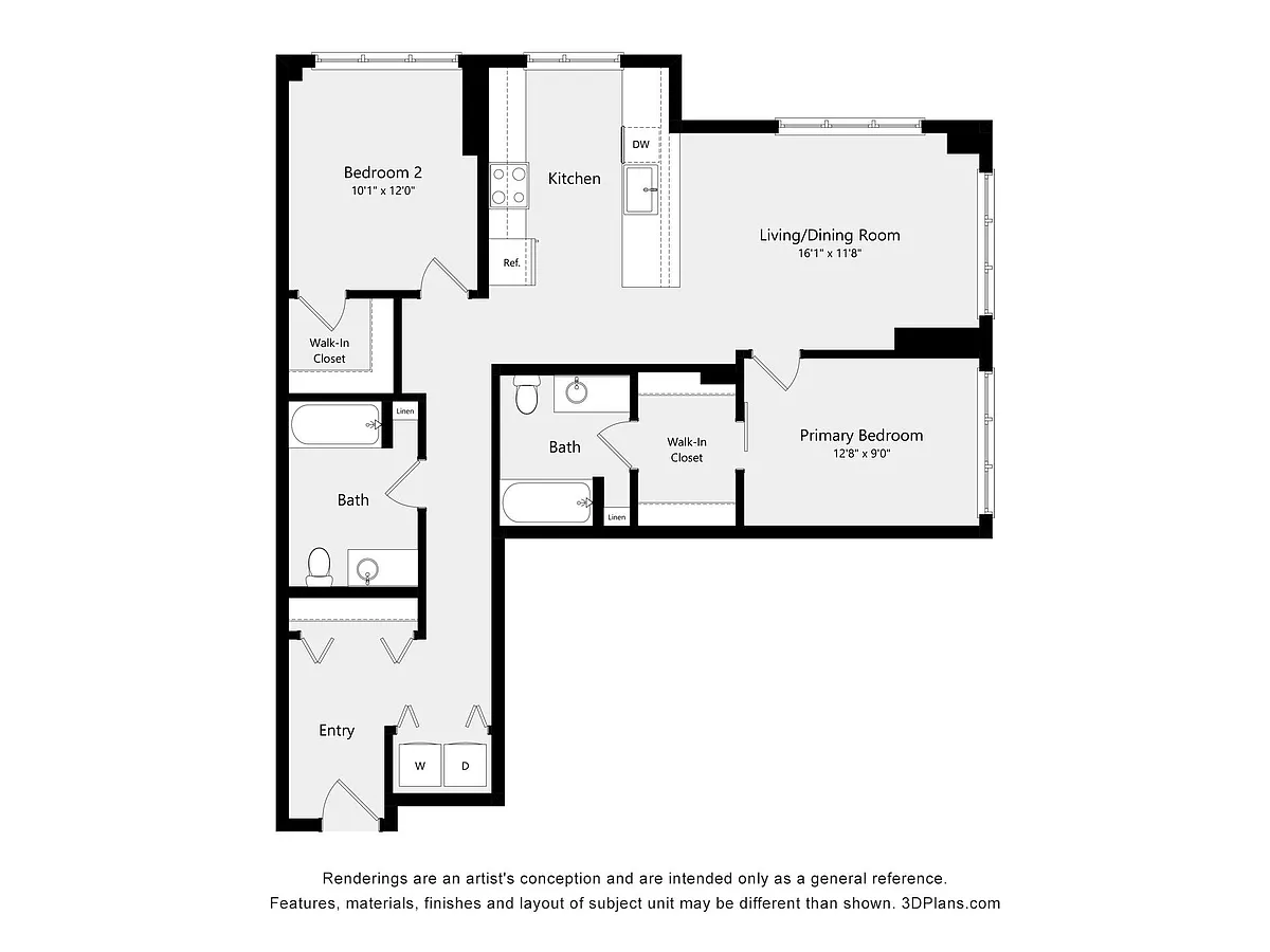 Floor plan Two Bed Two Bath 5 ADA