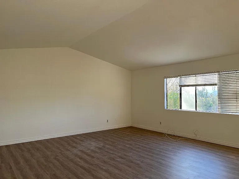 Huge Master bedroom with new wood floors. Also nice view to look out.