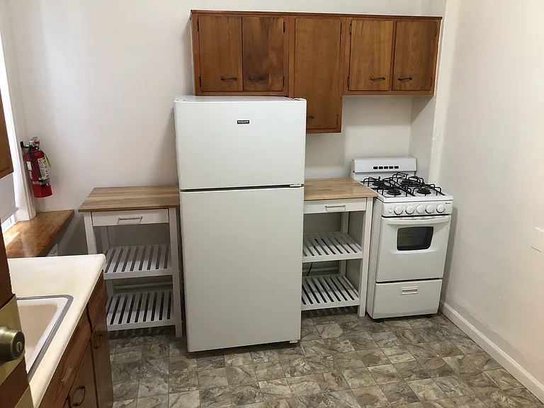 solid wood cabinets, with added counter space and storage