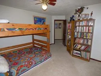 Upstairs 3rd bedroom with set of queen size bunk beds