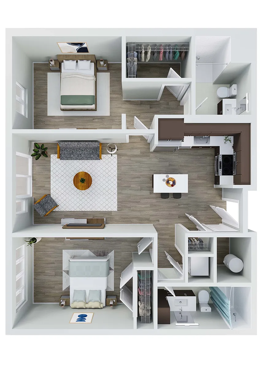 Floor plan Lombard: 2 Bedroom Apartment
