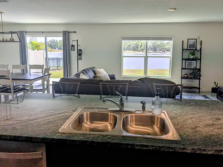 Living room and dinning area from kitchen
