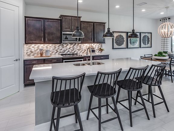 Kitchen with Island for Meal Planning at Home or Entertaining with Friends