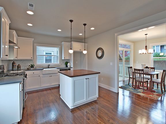 Kitchen with Butcher Block Island