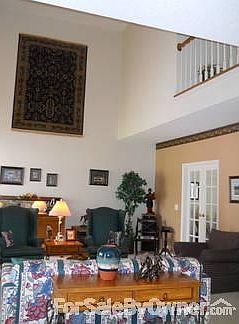 Vaulted ceilings in den