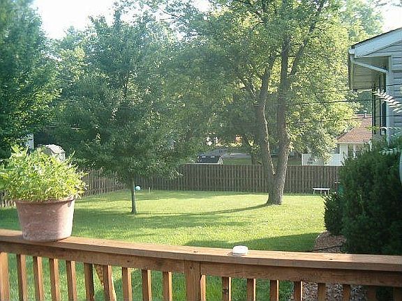 Privacy fenced backyard