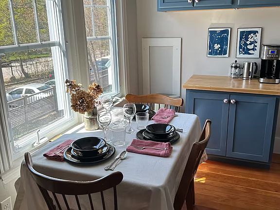 kitchen with small dining table.