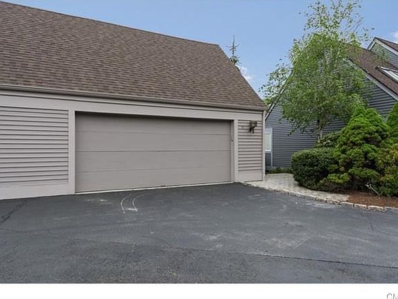 Two car garage with extra storage space