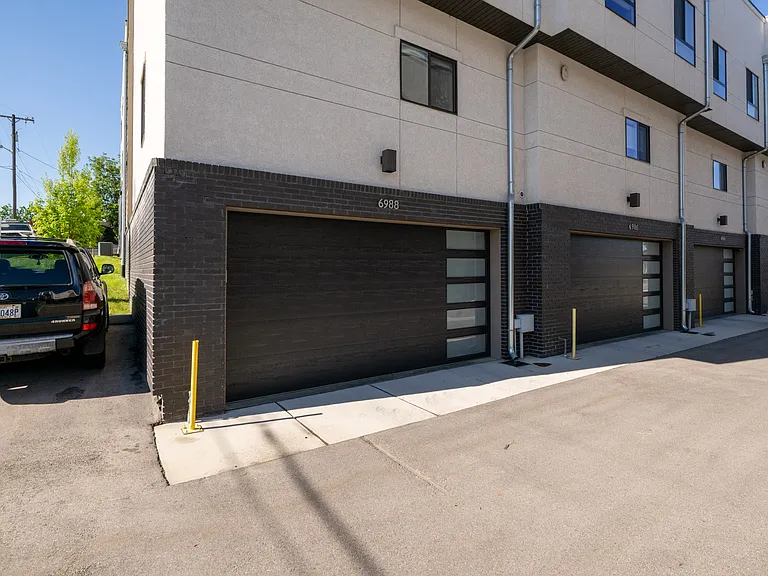 garage with added storage closets