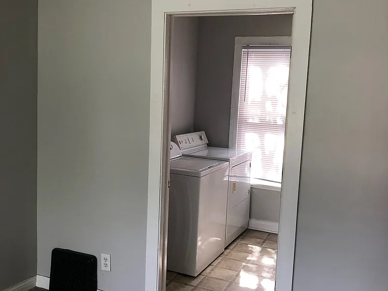 Laundry/ bathroom as seen from living room