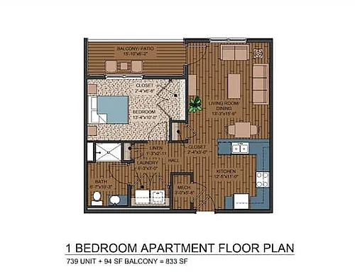 Floor plan 1 Bedroom