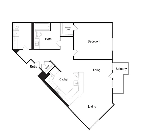 Floor plan 1x1Tc
